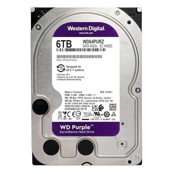 Hard Disk 6 TB Wd 3 Years warranty