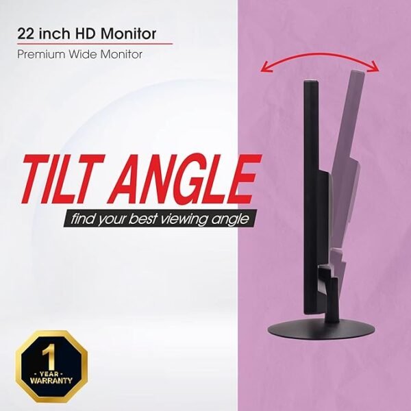22" Moniter HDMI + VGA Port - Image 2