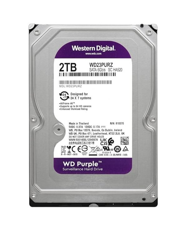 Hard Disk 2 TB Wd 3 Years warranty