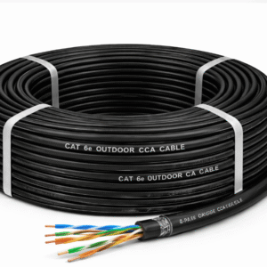 CAT 6e Outdoor CCA Black Ethernet Cable for external networking