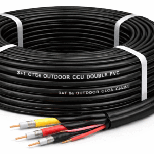 3+1 CCTV Outdoor CCU Double PVC Cable for security camera installations