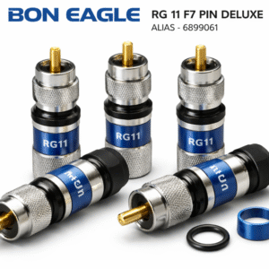 RG 11 F7 Pin Deluxe coaxial connector for CATV and broadband cables