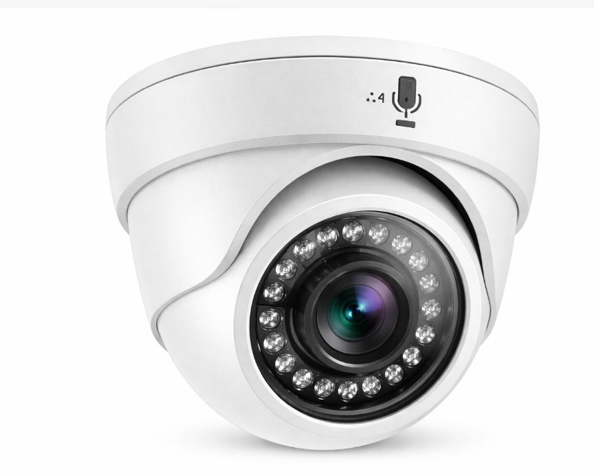 2.4 MP HD Dome Camera with colour video and microphone