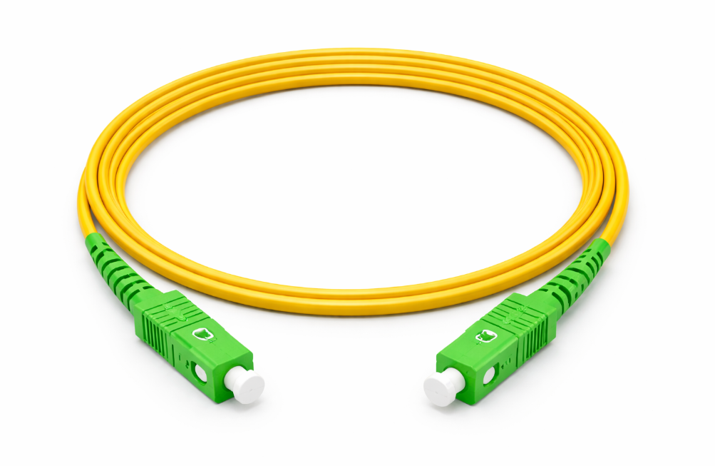SC green fiber optic patch cord for FTTH and telecom networks