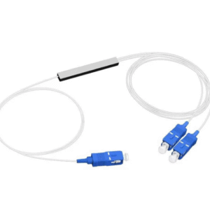 PLC 2 way fiber coupler without connector for FTTH and telecom signal splitting