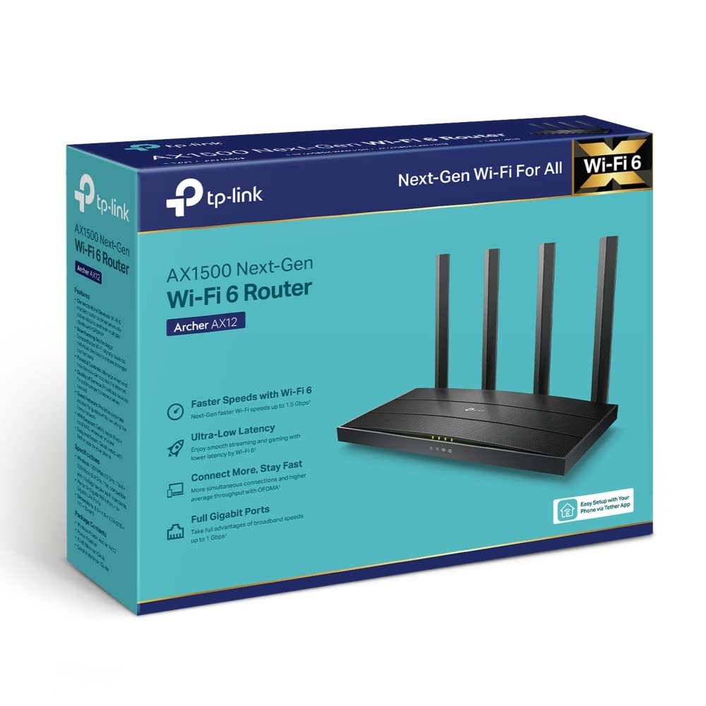 TP-LINK Router AX 1500 ARCHER AX12