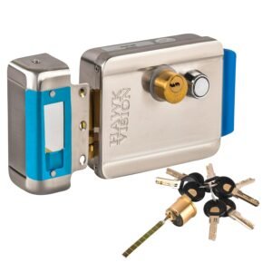 “HV‑DL‑206 electric door lock with 8 keys for metal and wooden doors”