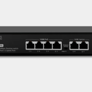 4+2 port PoE switch HV X402-PS front view