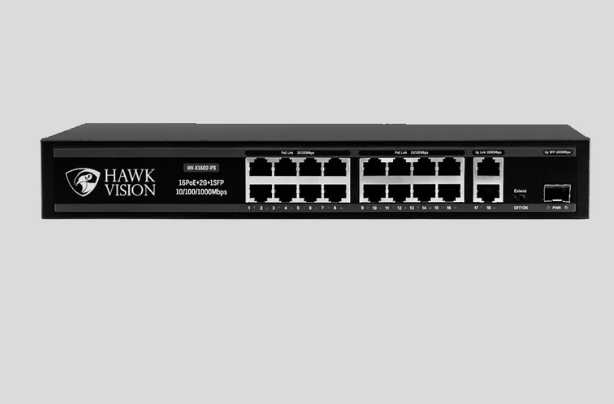16 port CCTV PoE switch for IP camera systems