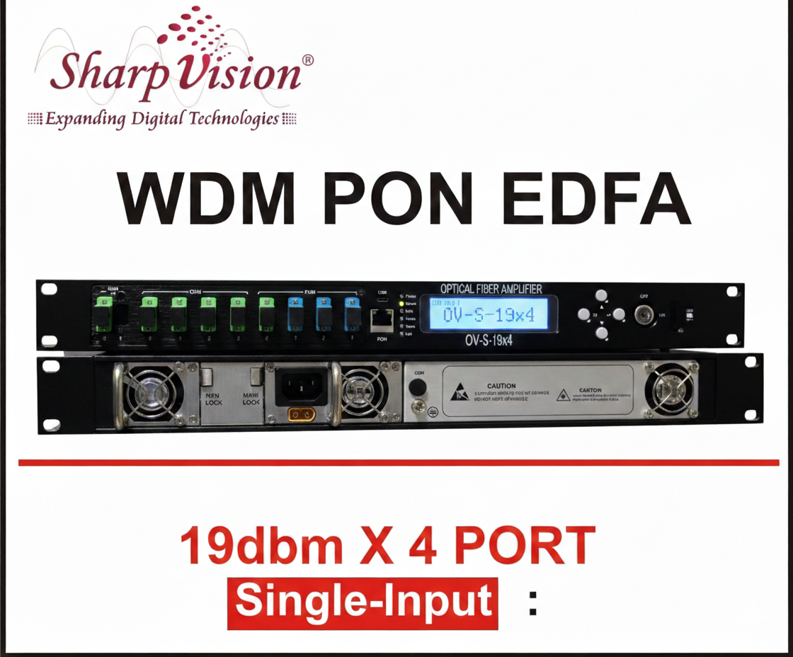 WDM Edfa 4 Port 19db SINGLE INPUT