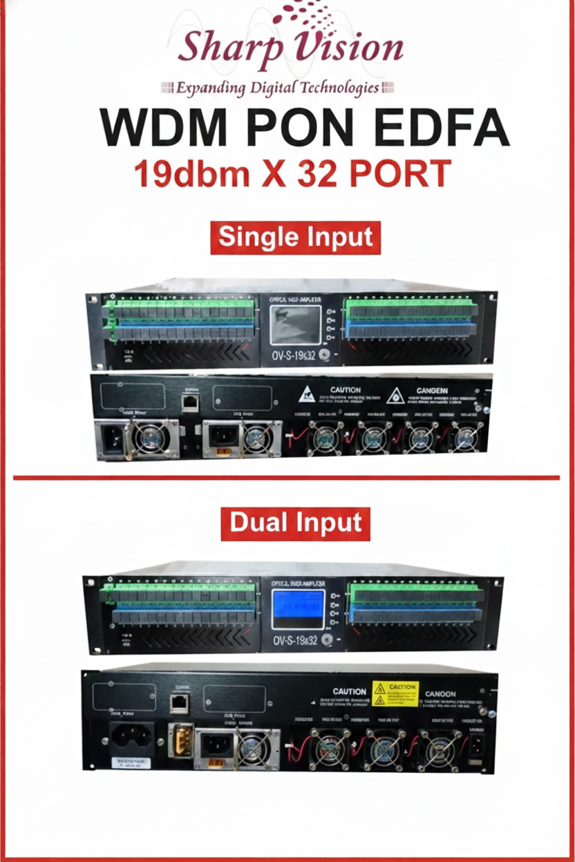 WDM Edfa 32port 19db SINGLE INPUT