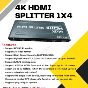 The TRICOM HDMI 1 In 4 Out 4K Splitter