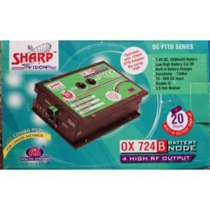 OX 724 4 output battery optical node front view